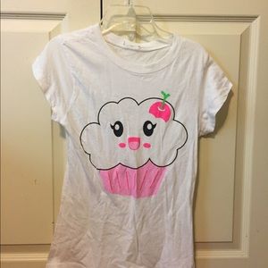 White Cupcake Graphic Tee